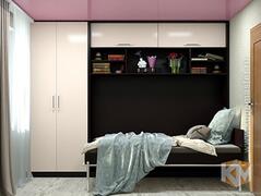 Шкаф-кровать горизонтальная «Компакт» бежевого цвета , фотография 2