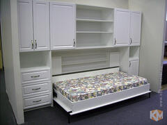 Шкаф-кровать «Все-В-Одном» белого цвета, фотография 1
