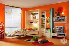 Шкаф кровать «Настроение» кремового цвета, фотография 1