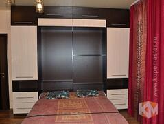 Шкаф-кровать «Осака» цвета венге и дуб молочный, фотография 1