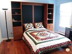 Шкаф-кровать «Компактная спальня» цвета вишня, фотография 1