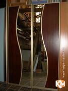Дверь-купе «Яблоня» с бронзовым зеркалом, фотография 1
