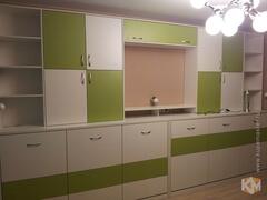Шкаф-кровать «Зеленое яблоко» белого цвета, фотография 2