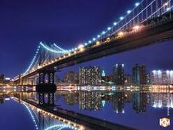 Фотопечать "Бруклинский мост ночью"