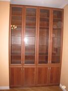 Шкаф для книг со стеклянными дверями «Французский Орех», фотография 1